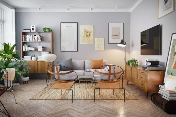 hướng dẫn decor phòng khách vintage