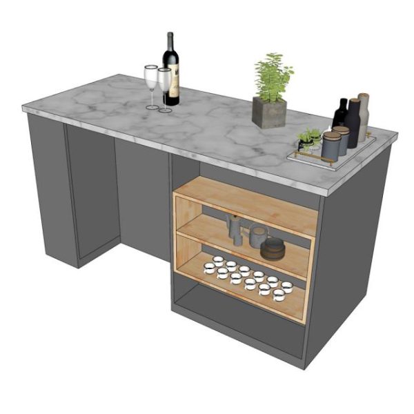 BÀN ĐẢO BẾP MẶT ĐÁ HIỆN ĐẠI - DORAHOME - Hình ảnh 4