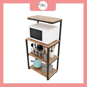 Kệ vi sóng gỗ cao su tự nhiên